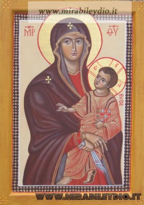 icona della Madre di Dio Salus Poluli Romani-per mano di Cristina Capella